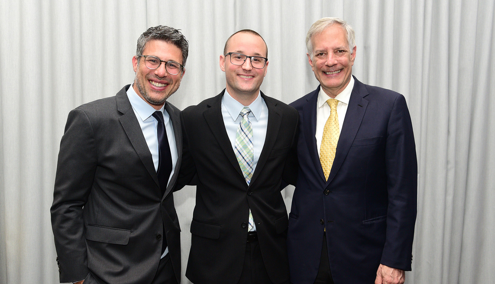 (left to right): Dr. Faysal Yafi, Dr. David Barham, Dr. Joel Gelman, 2023 Graduation