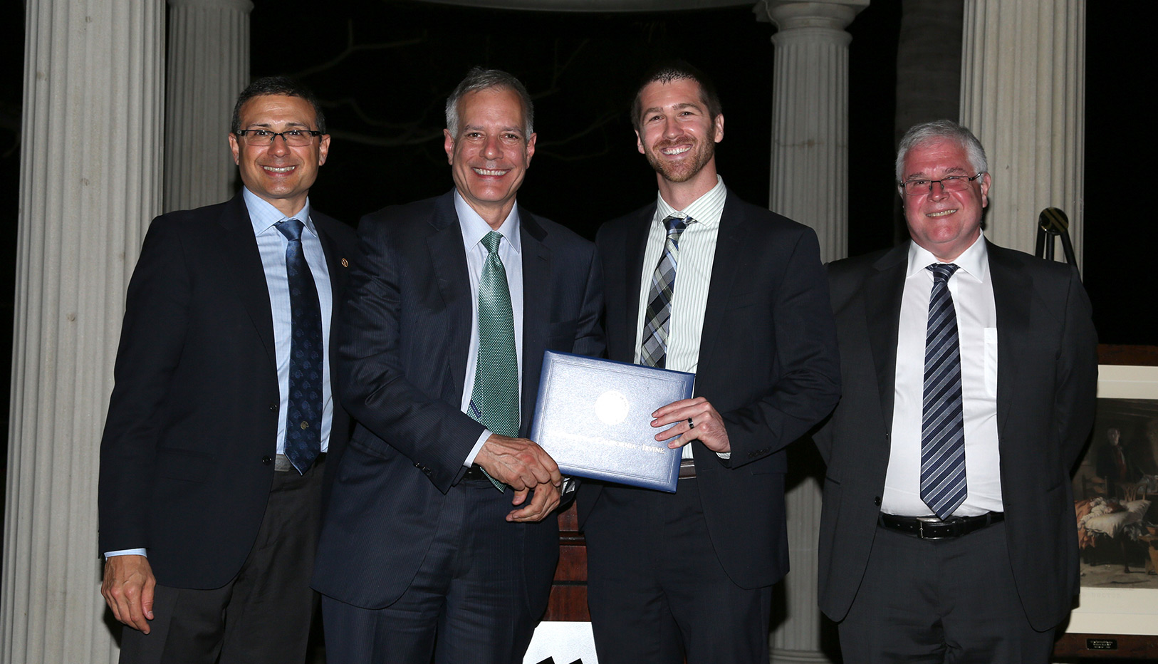 (left to right): Dr. Jaime Landman, Dr. Joel Gelman, Dr. Eric S. Wisenbaugh, Dr. Mark Jordan, 2016 Graduation